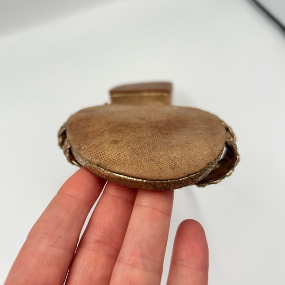 SEZANE Rosa Low Sandals in Smooth Braided Gold - Picture 10 of 10